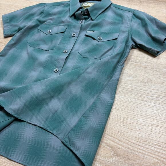 Dixxon Flannel Company Plaid Short Sleeve Button Up Women’s M Color‎ Green - Picture 3 of 6